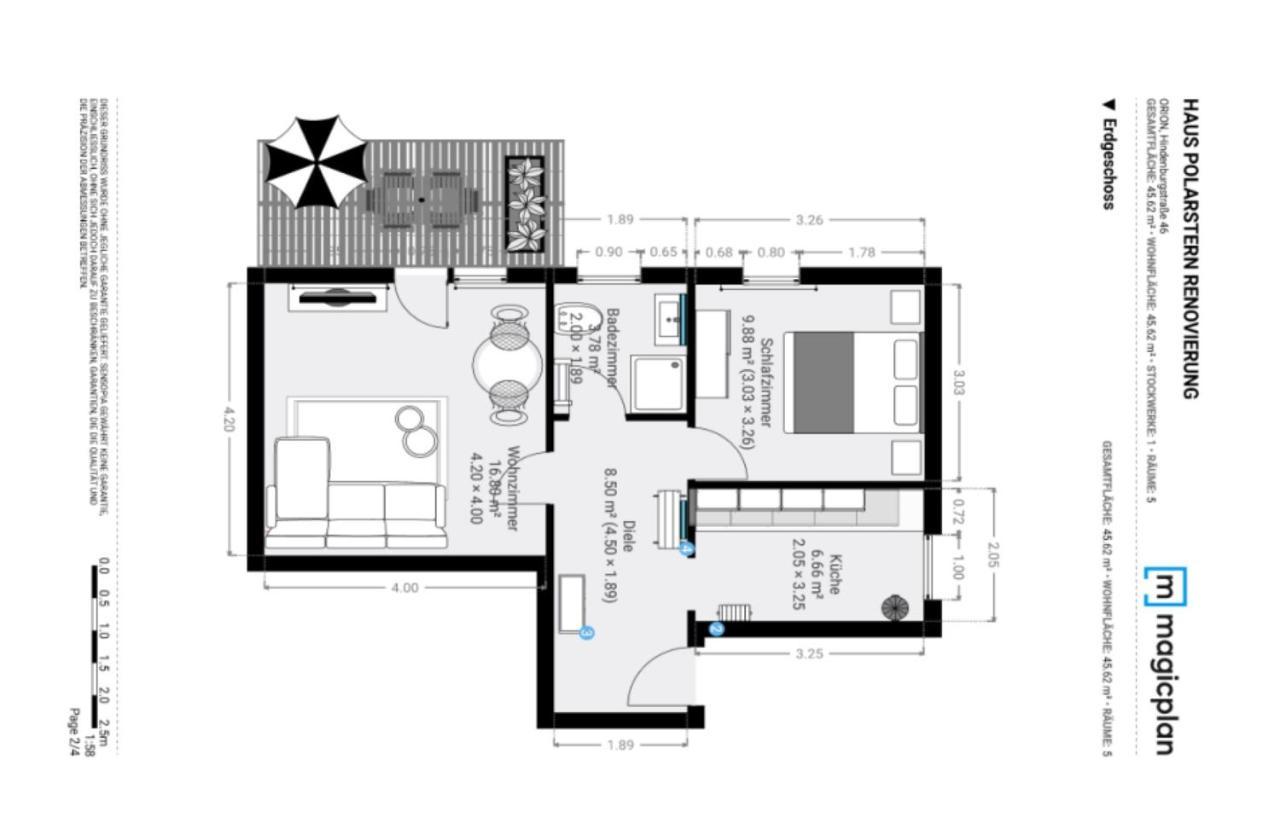 Haus Polarstern Ferienwohnung Orion ボルクム エクステリア 写真